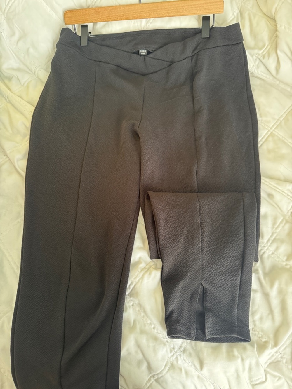 SHEIN Curve Black Ponte Slim Pants